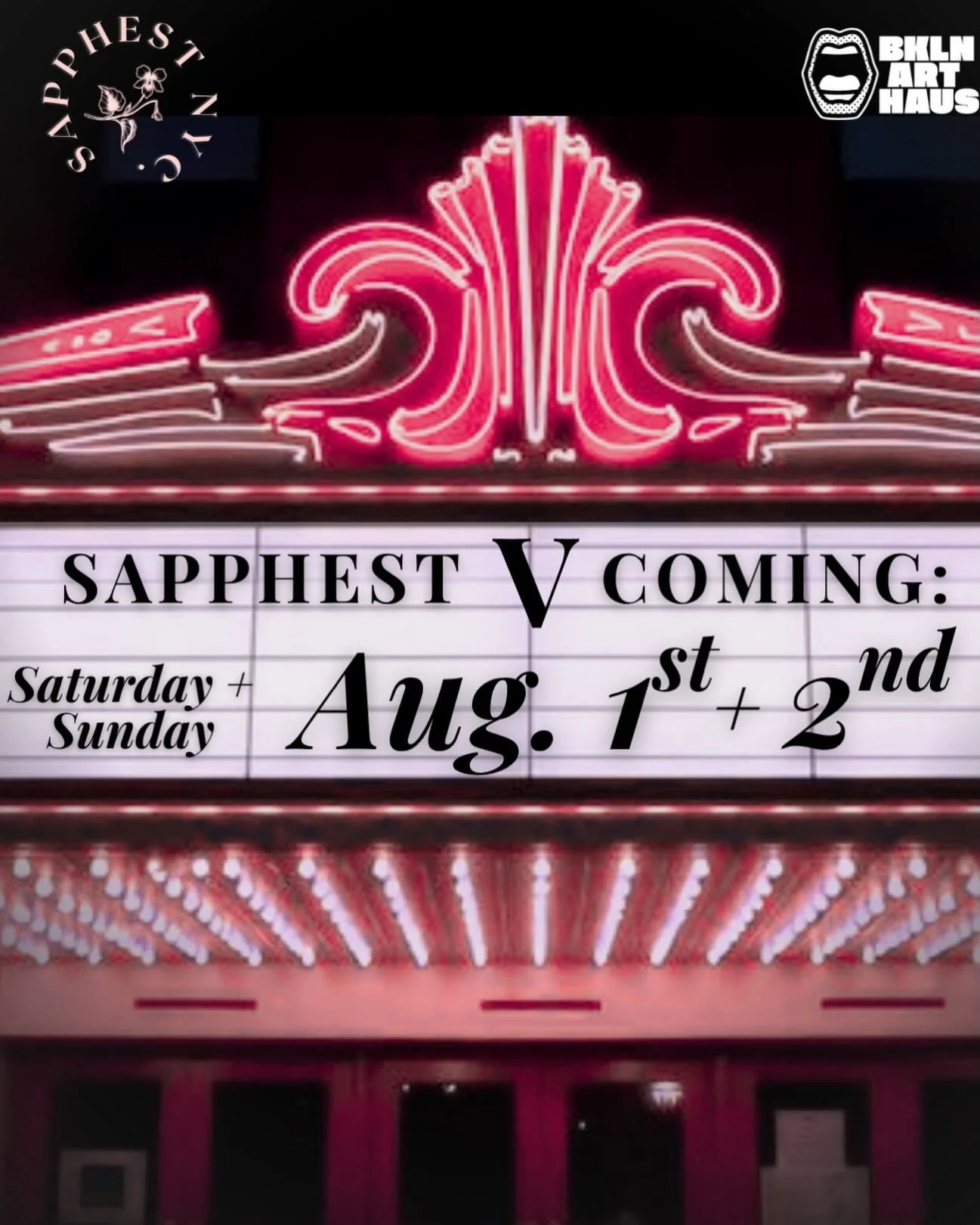 SAVE THE DATE FOR SAPPHEST V!!! 💜

We&rsquo;re so excited to be back with the FIFTH INSTALLMENT of SAPPHEST, NYC&rsquo;s Premier Sapphic Playwriting Competition &amp; Play Festival. Mark your calendars for SATURDAY, AUGUST 1ST (2pm + 7pm) and SUNDAY