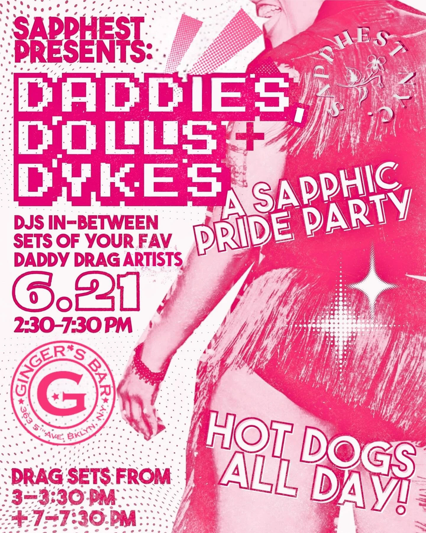 Sapphest Presents: Daddies, Dolls &amp; Dykes
A sapphic-centered pride party for the dykes, dolls, and everyone in between. 💋

&mdash;&mdash;

It&rsquo;s F*ther&rsquo;s Day&hellip; so naturally, we&rsquo;re celebrating daddies 😏

Come dance, flirt,