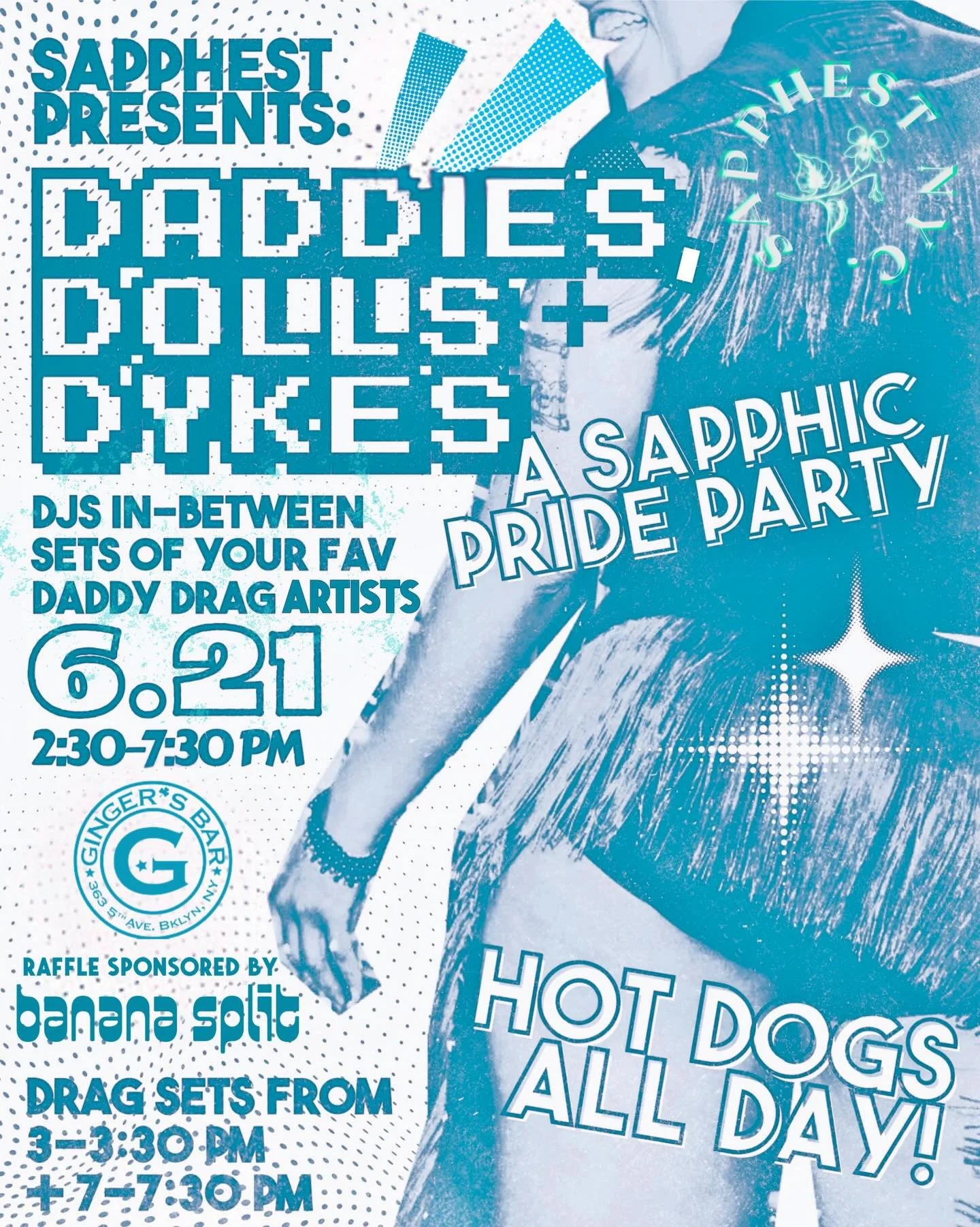 Sapphest Presents: Daddies, Dolls &amp; Dykes
A sapphic-centered pride party for the dykes, dolls, and everyone in between. 💋
Raffle Sponsored by @banana.split.shop 🍌
&mdash;&mdash;

It&rsquo;s F*ther&rsquo;s Day&hellip; so naturally, we&rsquo;re c