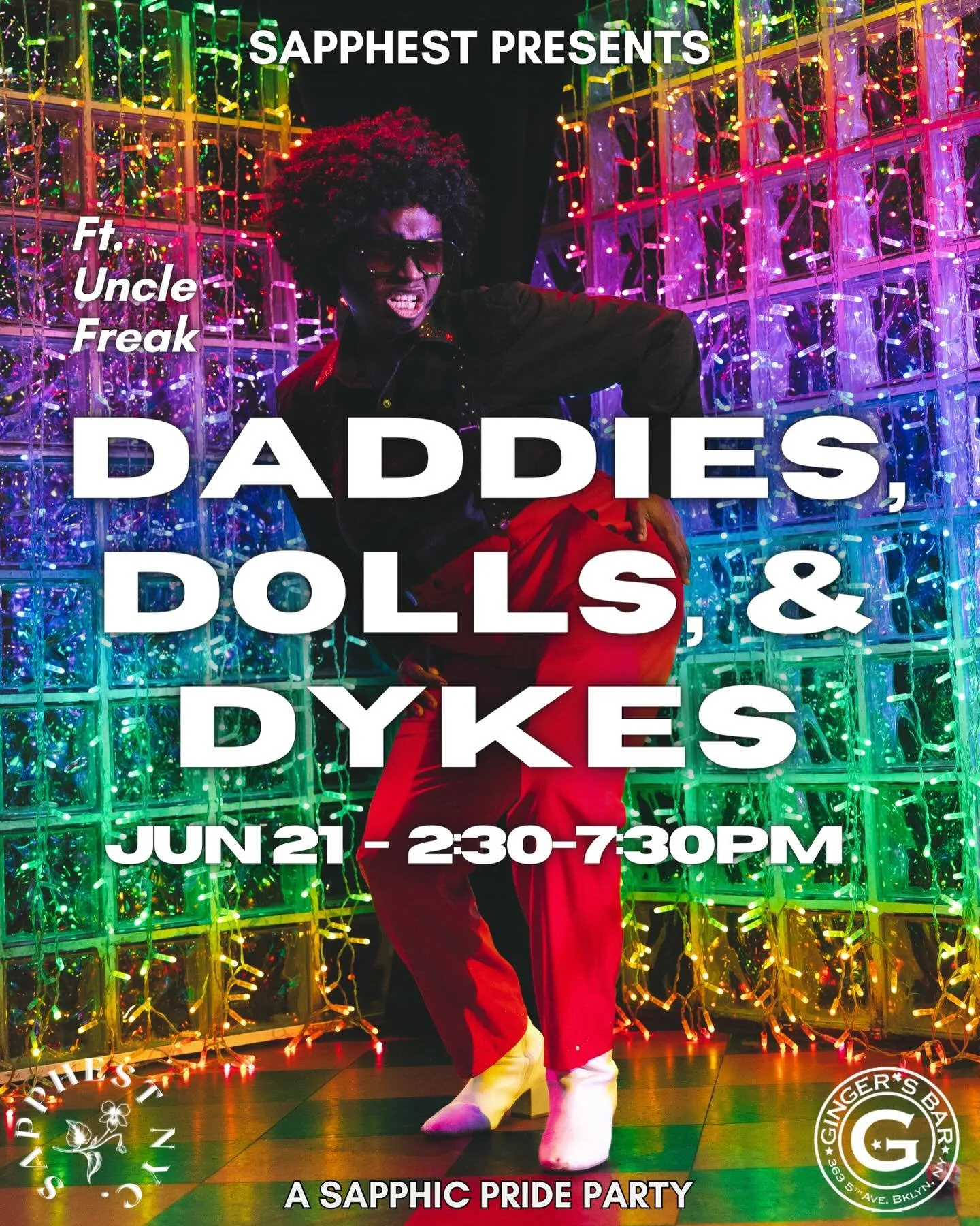 IT&rsquo;S OFFICIALLY PRIDE MONTH !!! 💜✨🌈

Sapphest Presents: Daddies, Dolls &amp; Dykes
A sapphic-centered pride party for the dykes, dolls, and everyone in between. 💋

Come dance, flirt, and celebrate sapphic joy with sets from your favorite dad