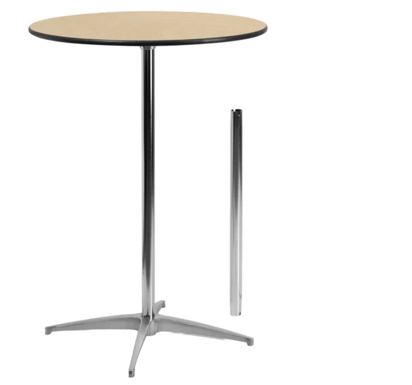 Round Birchwood Cocktail Table 36"