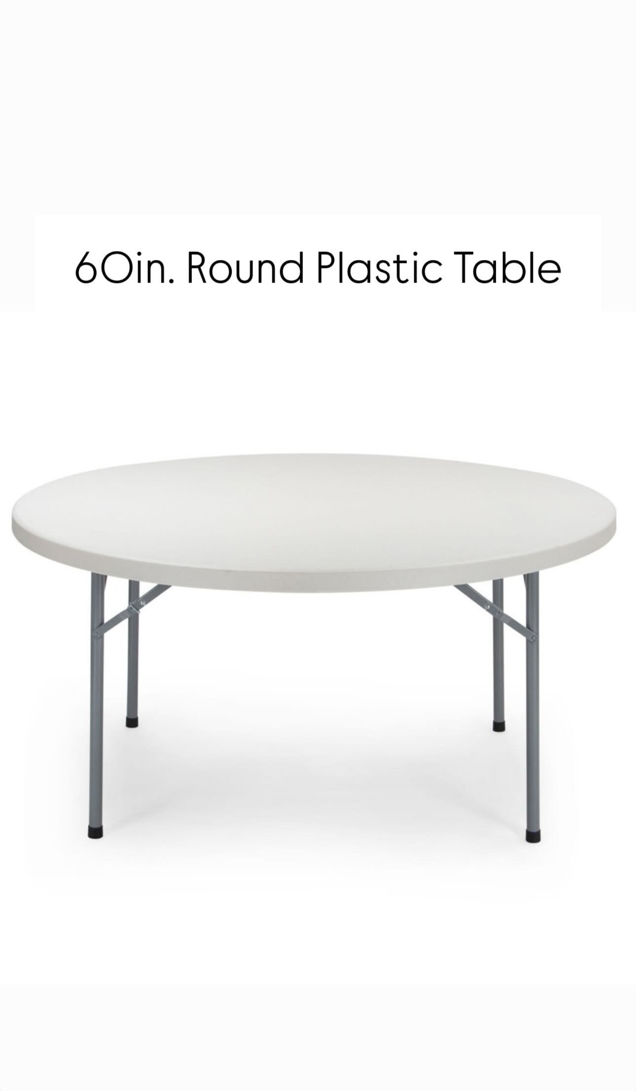 Round Plastic Table - 60'