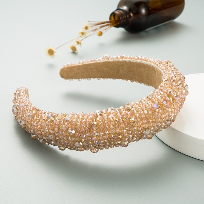 GOLD CRYSTAL BEADED HEADBAND