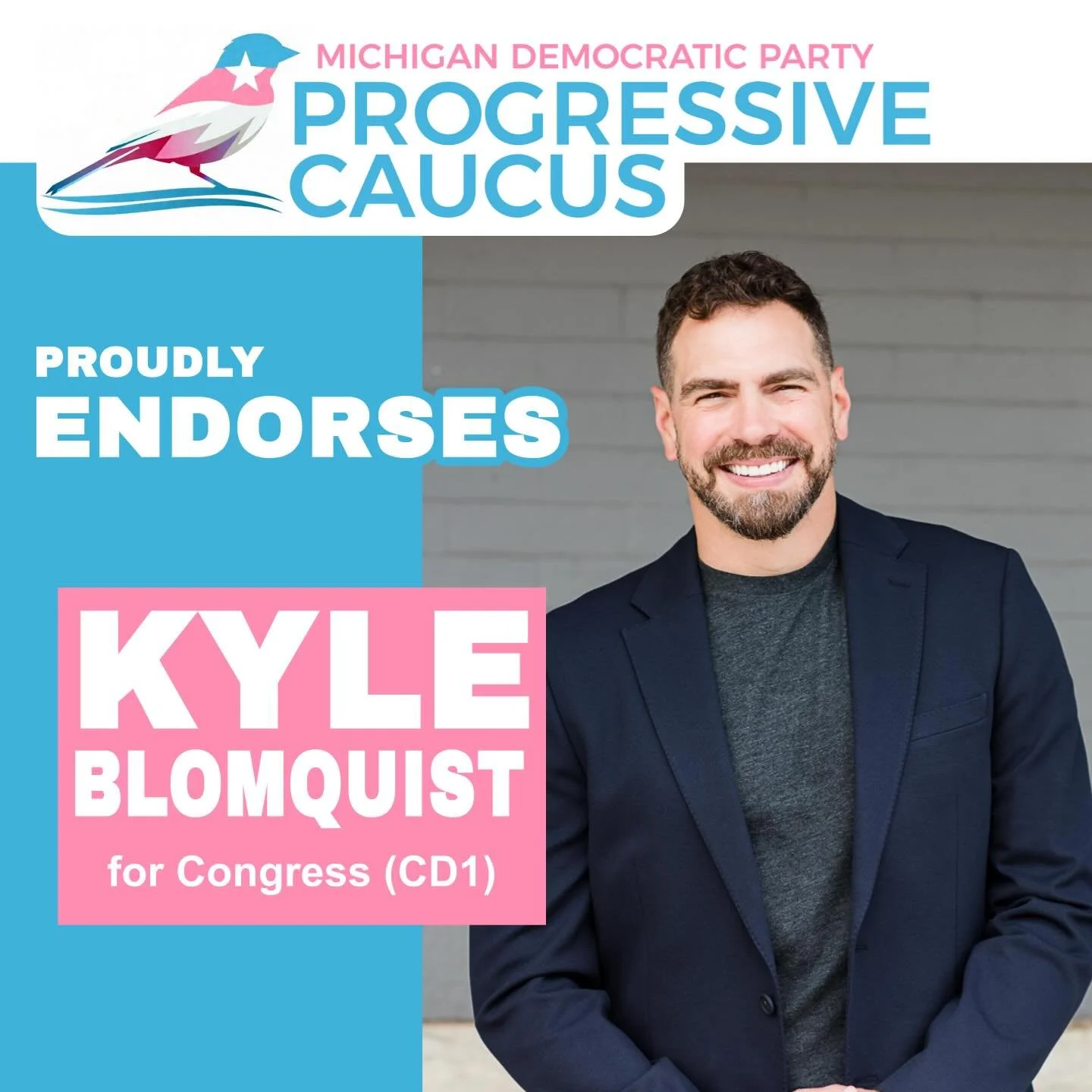 The MDP Progressive Caucus is proud to endorse Kyle Blomquist for Congress (CD-1)!