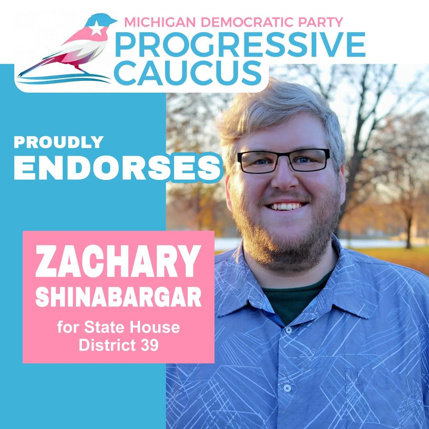 The MDP Progressive Caucus is proud to&nbsp;endorse Zachary Shinabargar for Michigan State House District 39!