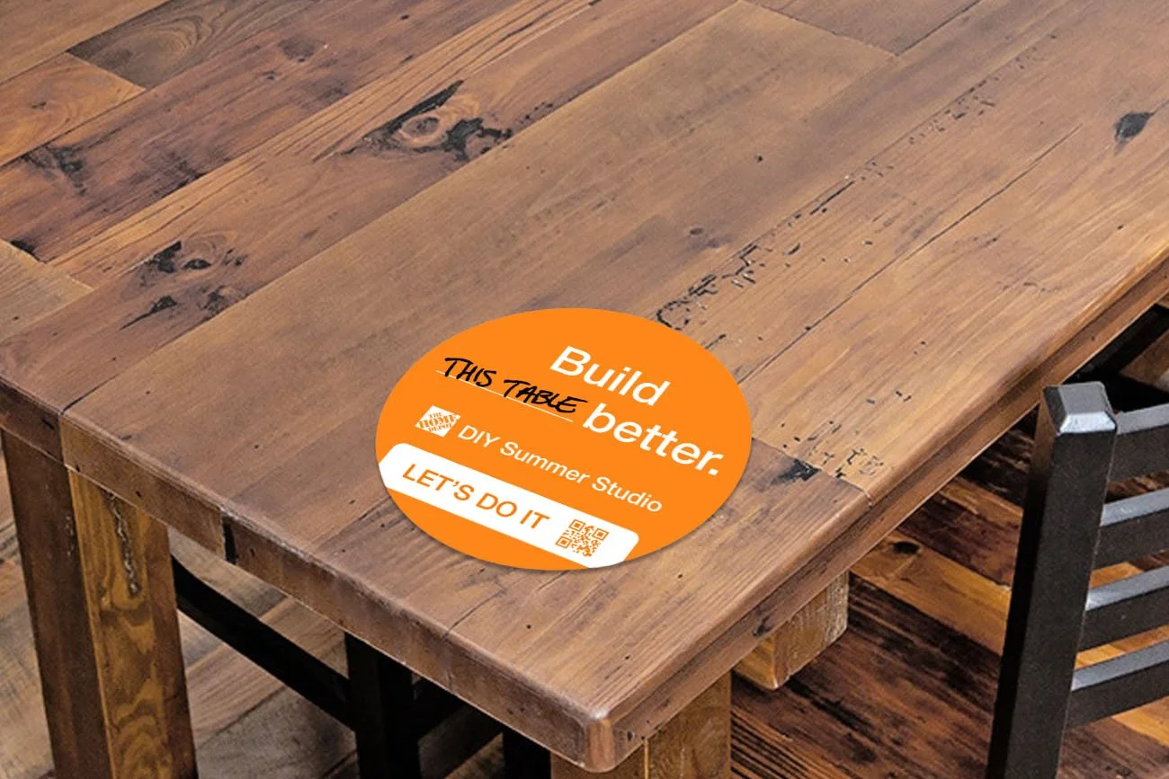 DIY Summer Studio table sticker concept