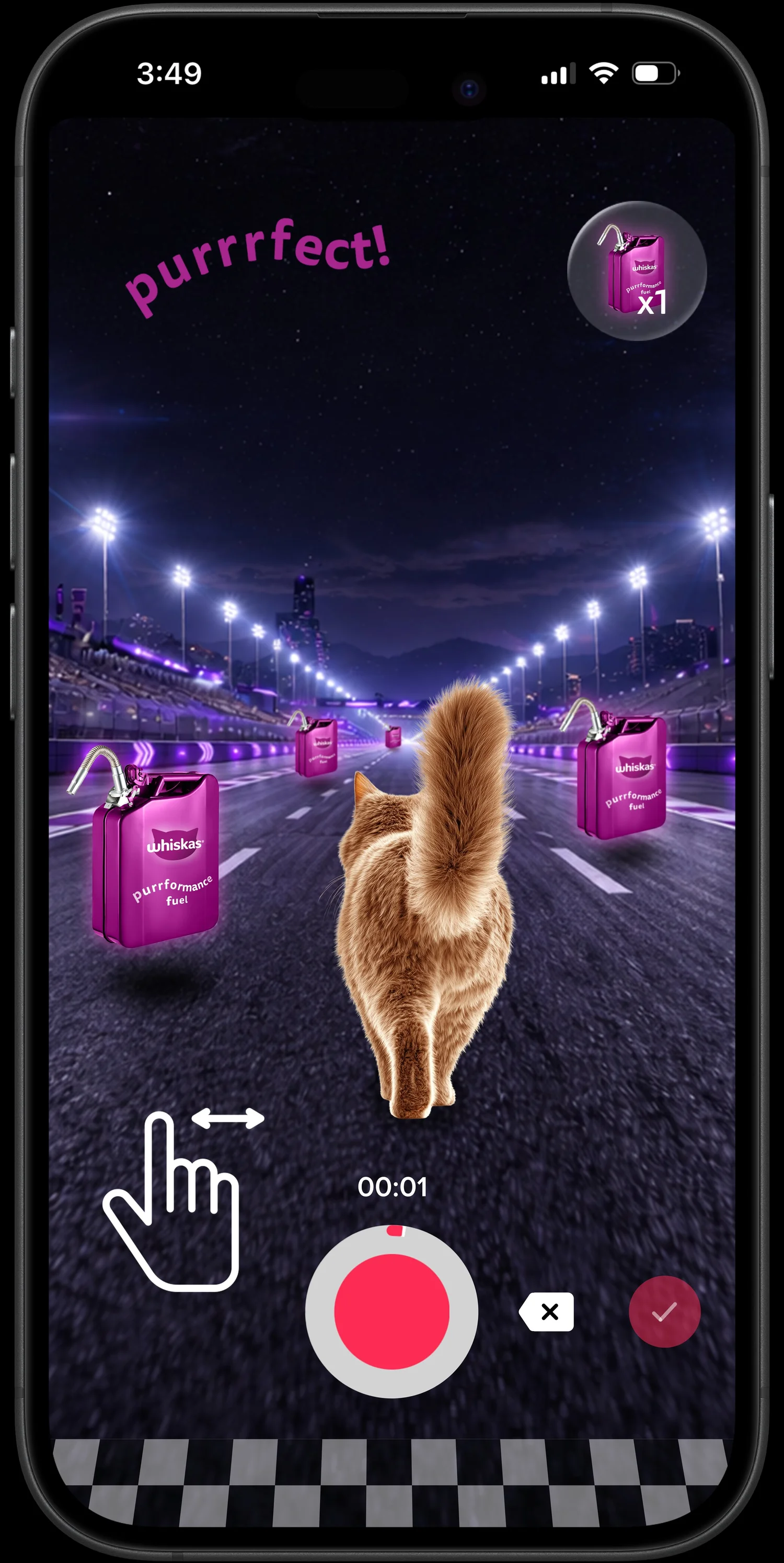 TikTok filter: racetrack