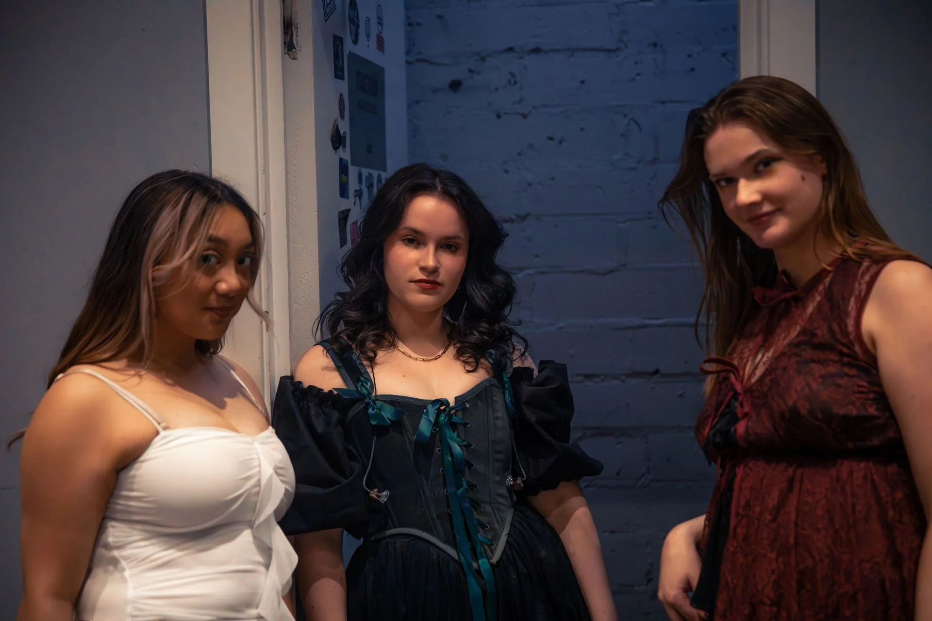 Patricia Espiritu, Lydia The Bard, and Anna Lea (Left to right) before their concert and Brixton Jamm in London on March 30, 2026 (photo via Danni Arndt)