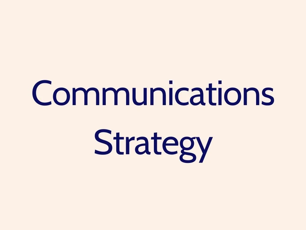 A services Slide that says Communications Strategy