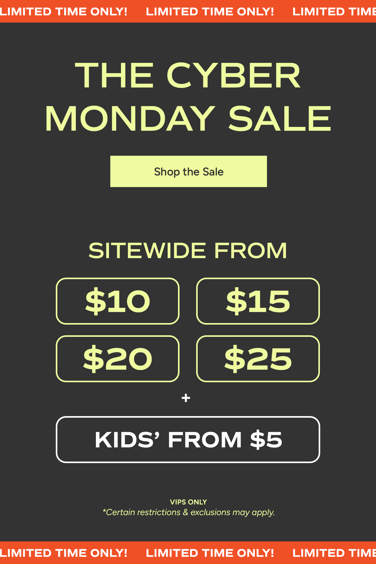 Cyber Monday Promo Email November 2025
