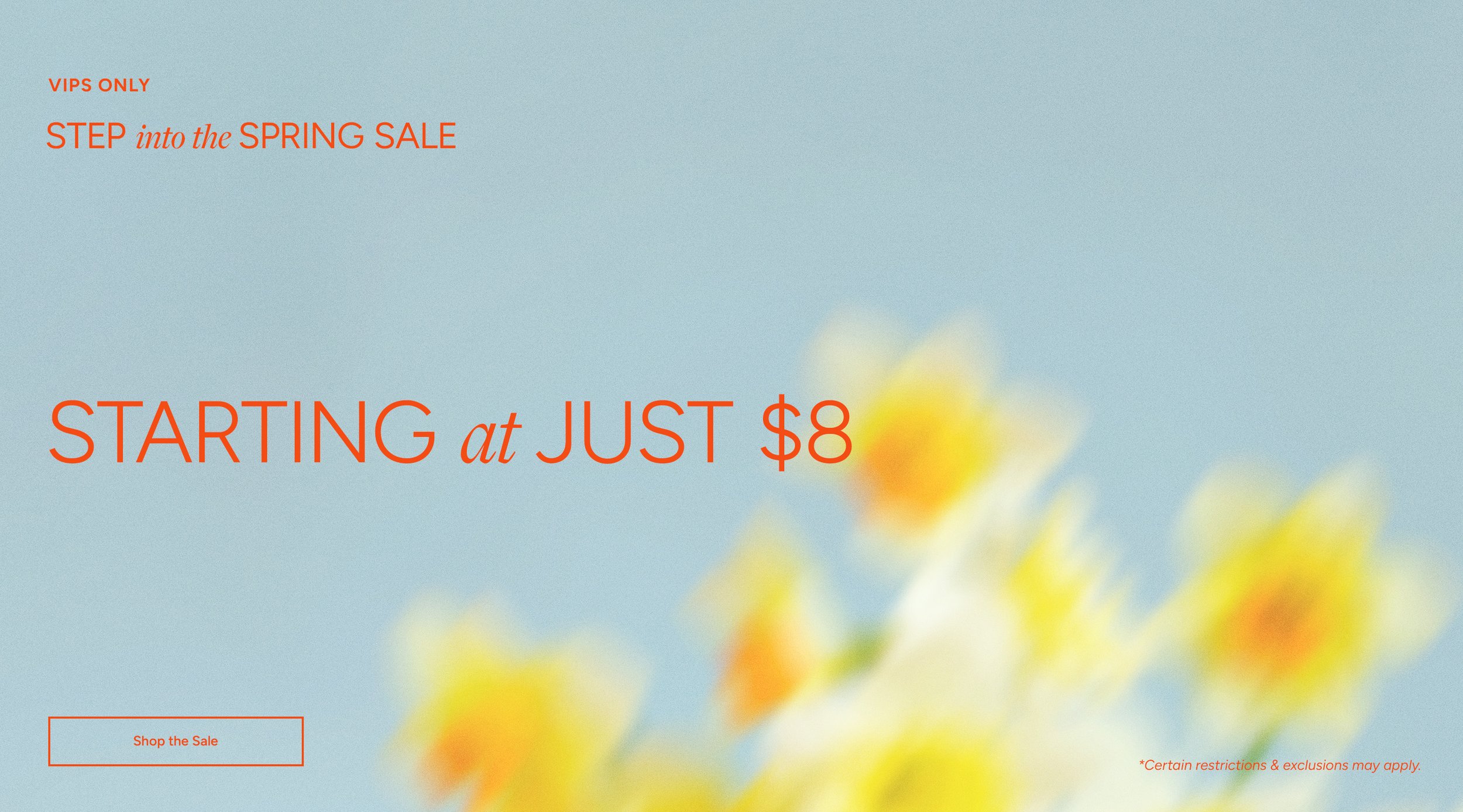 Spring Sale Website Banner April 2026 (Desktop)