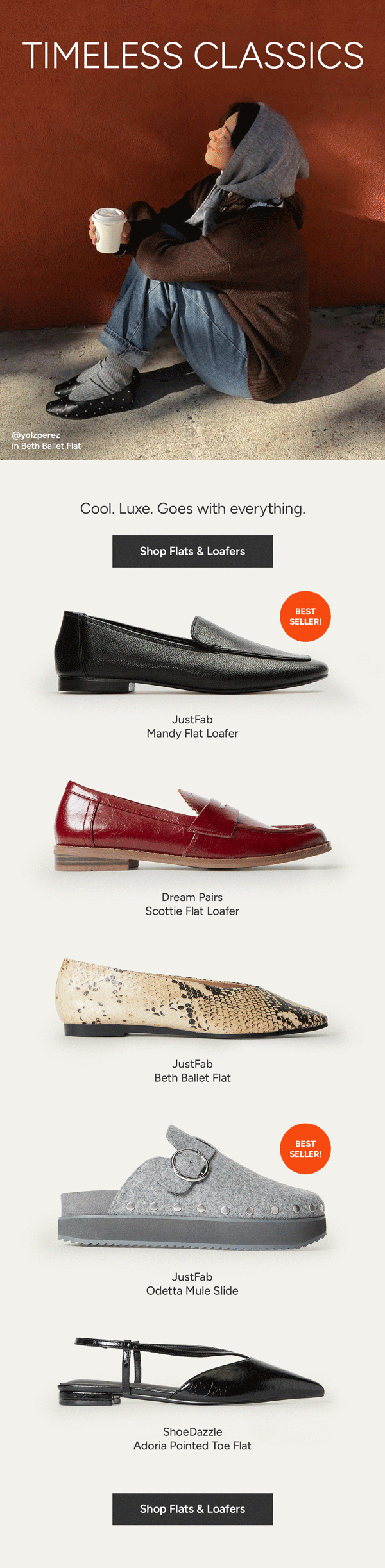 Women's Flats & Loafers Email January 2026