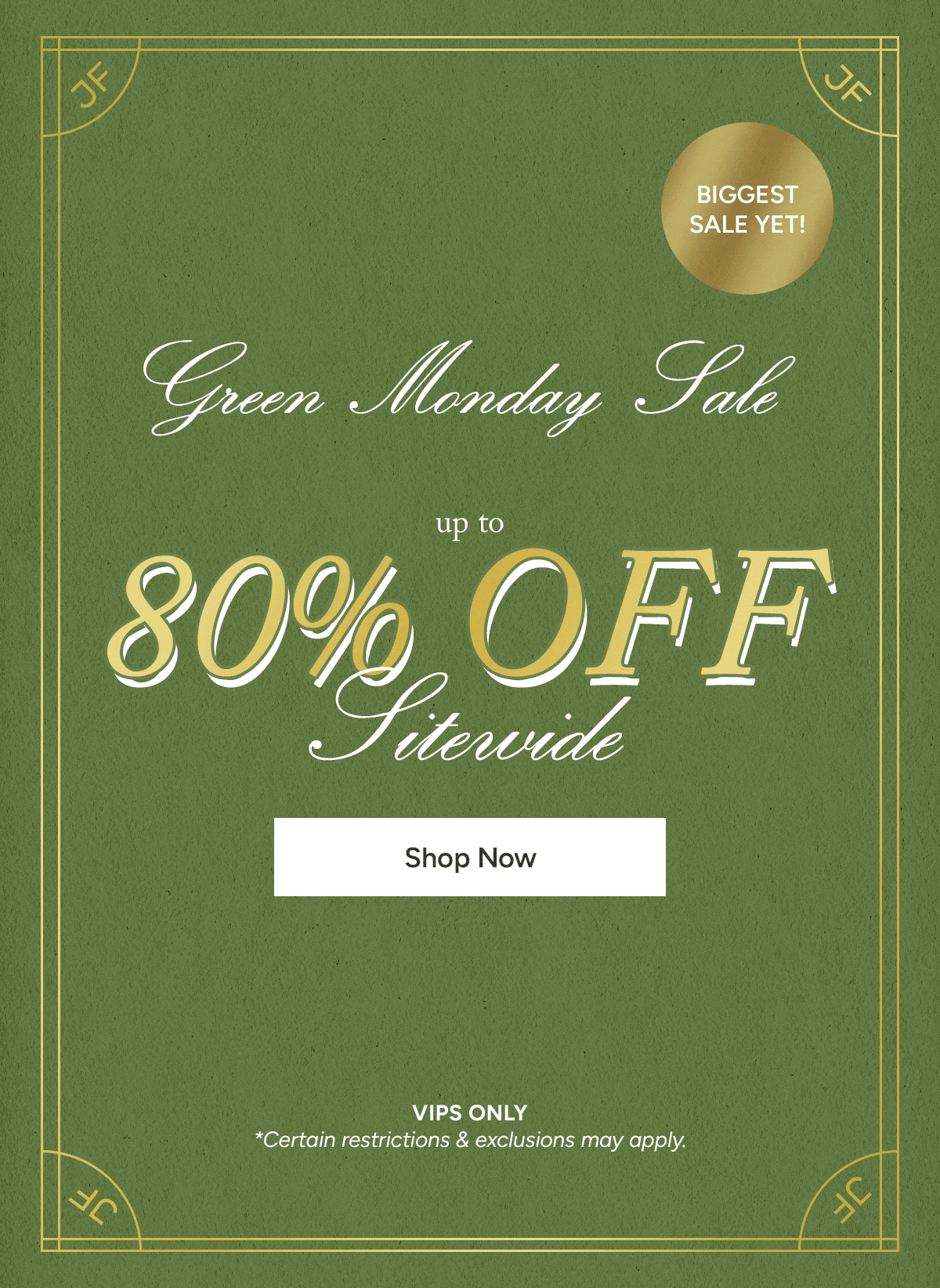 Green Monday Promo Email December 2025