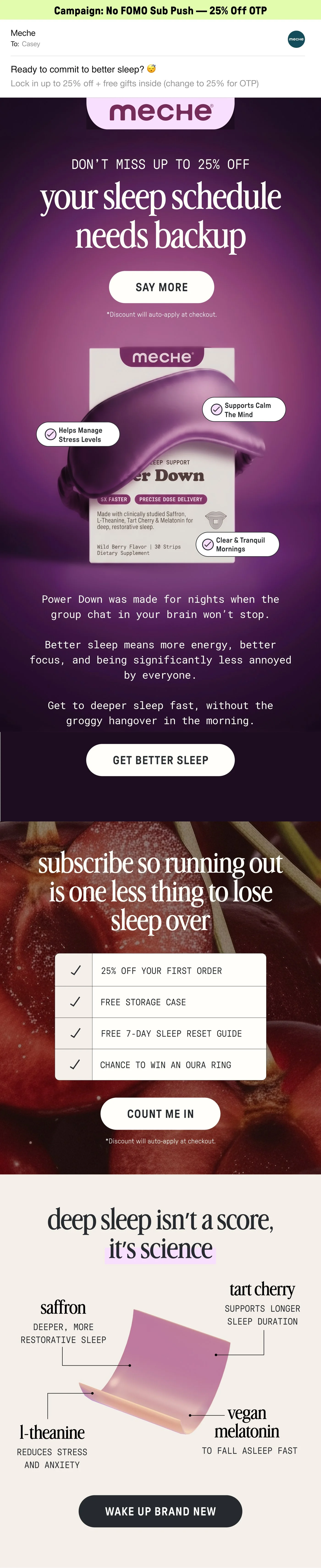 Power Down Subscription Email September 2026