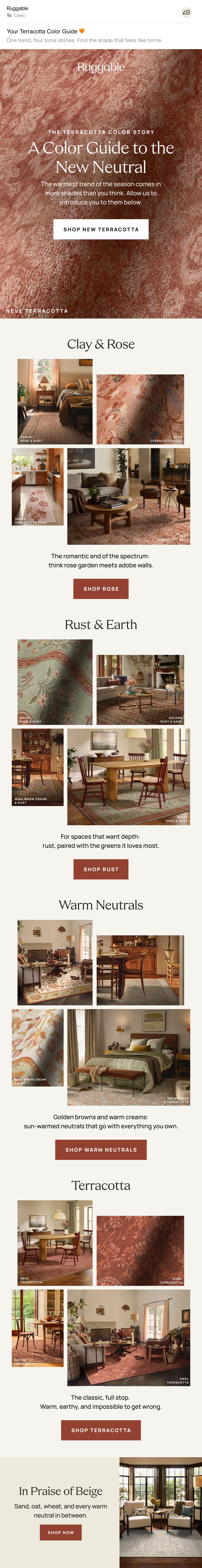 Terracotta: Color Guide Email August 2026