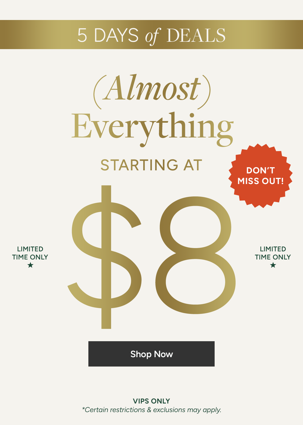 Days of Deals Promo Email December 2025