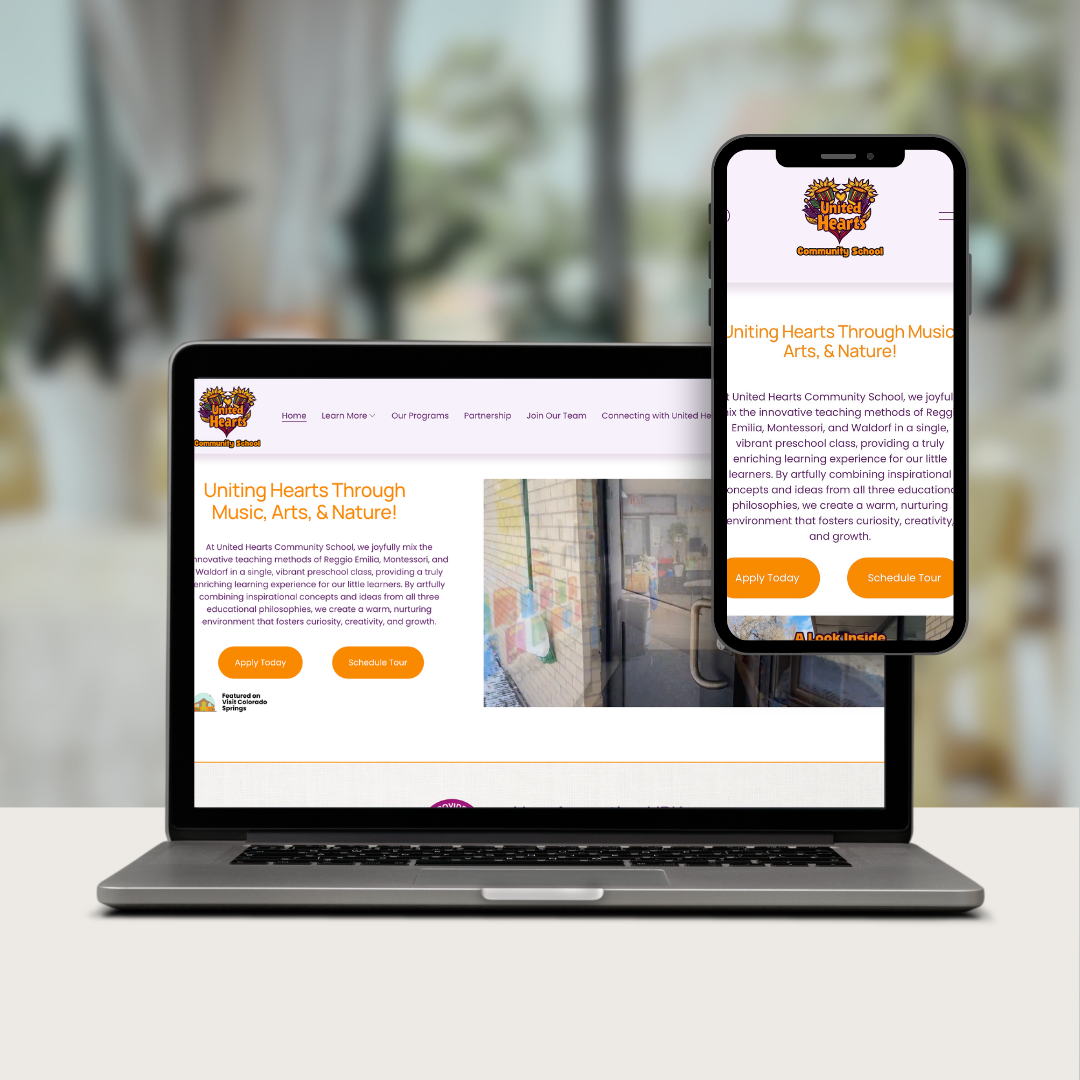 United Hearts Community School Website Preview