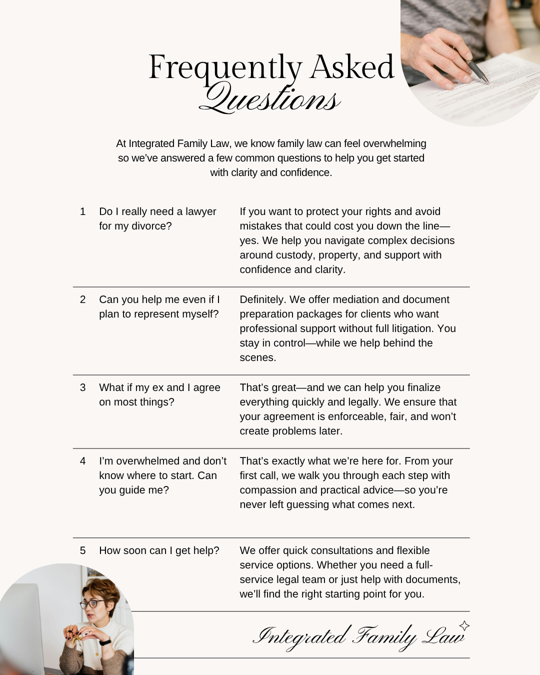 Frequently Asked Questions: What You Need to Know Before Starting Your Family Law Case