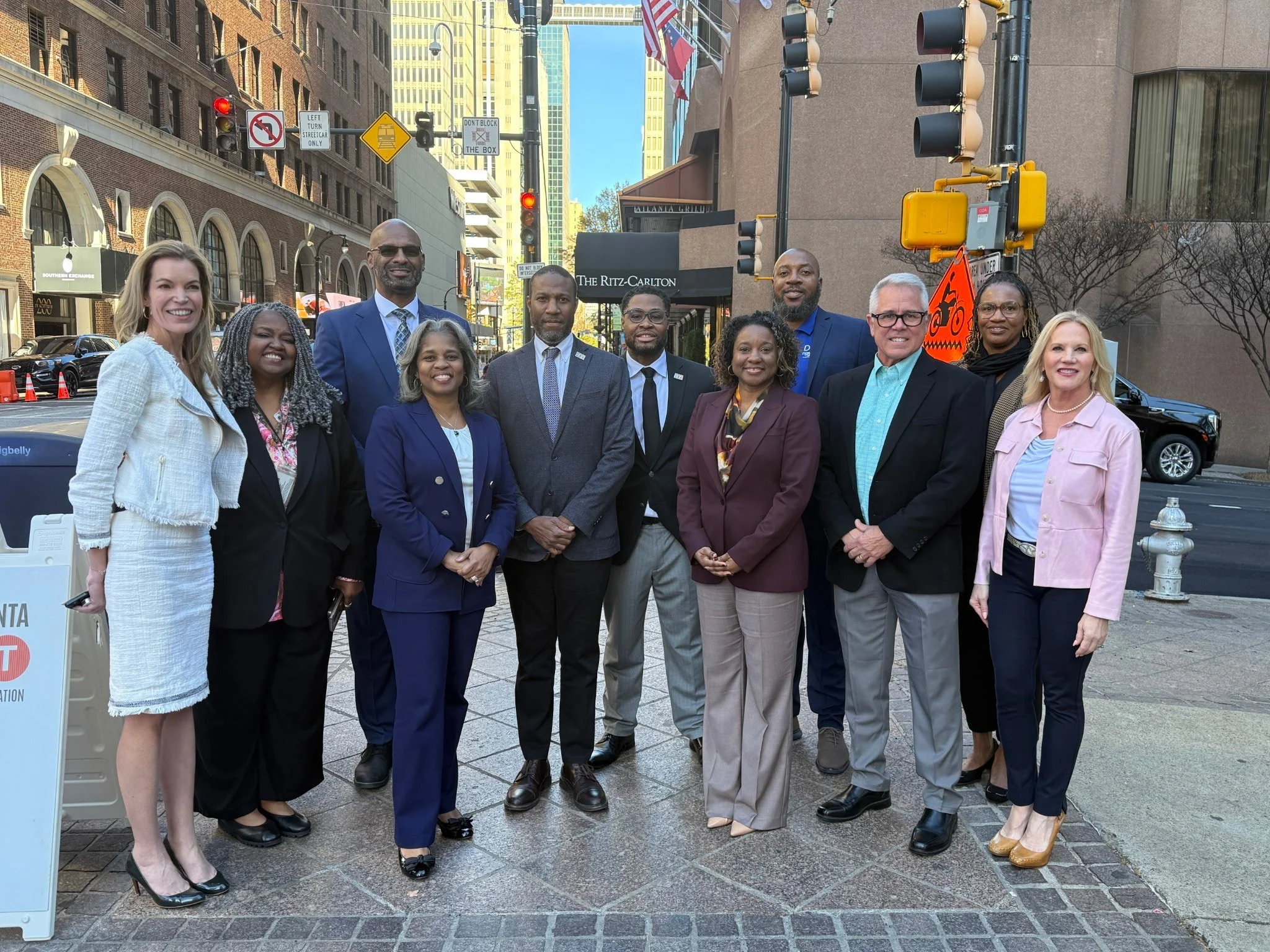 The Ray is pleased to share that Executive Director Allie Kelly was on-site for the launch of a groundbreaking pilot project by Atlanta Department of Transportation!

Atlanta is pioneering the use of Rubber-Modified Asphalt (#RMA) on the Ellis Street