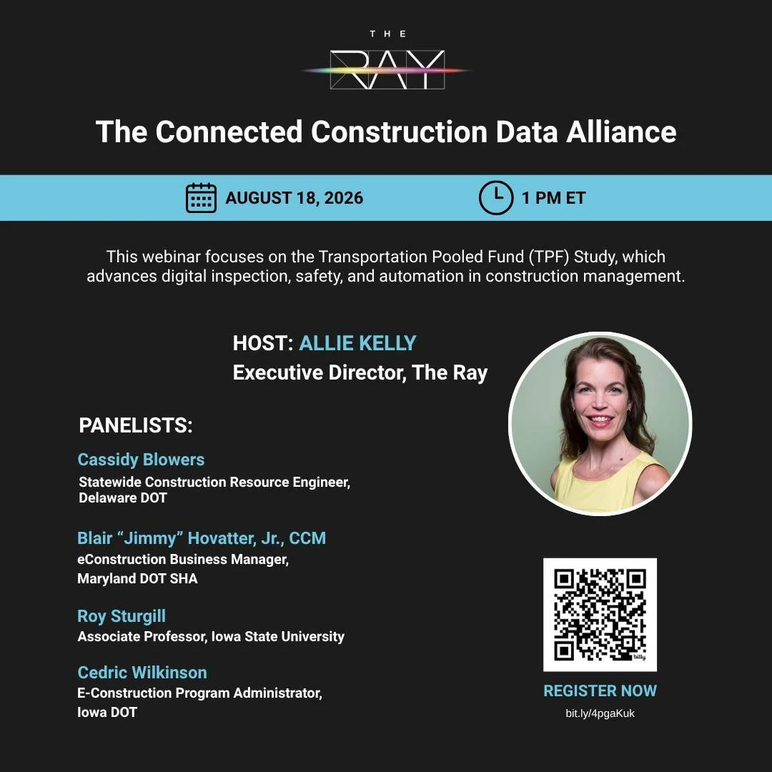 Ready to shape the future of connected corridors? Join The Ray alongside experts from @delawaredot, @marylandstatehighwayadmin, @iowadot, and Iowa State University for an exclusive introduction to the Connected Construction Data Alliance Transportati