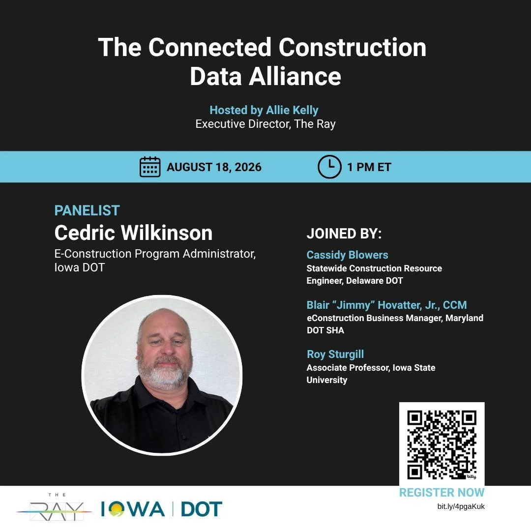 Meet our upcoming panelist! Cedric Wilkinson is the E-Construction Program Administrator for the Construction and Materials Bureau at @iowadot. 

Serving Iowa DOT since 1993, Cedric has hands-on experience across highway and bridge construction inspe