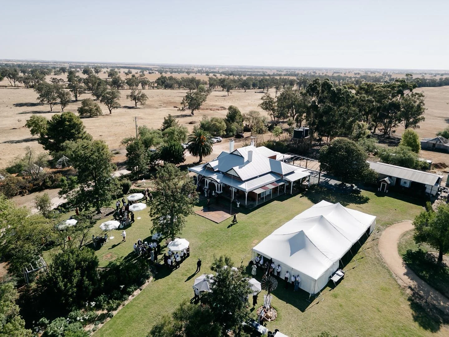 The drone shows the big picture, but it&rsquo;s the little moments - drinks with friends, the first dance and quiet conversations - that make the memories. 

If Rawson Park feels like it could be the place for your wedding, we would love to show you 
