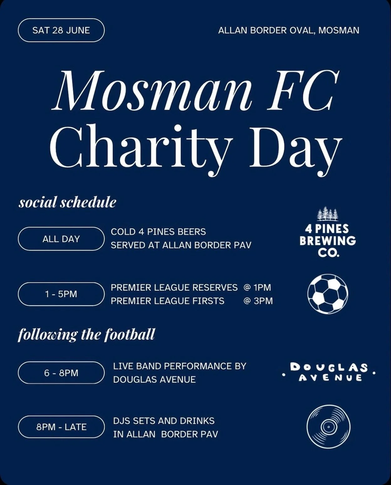 Mosman FC Charity Day feat. Douglas Avenue