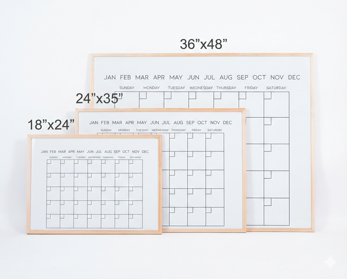 Whiteboard Calendar Sizes (Copy)