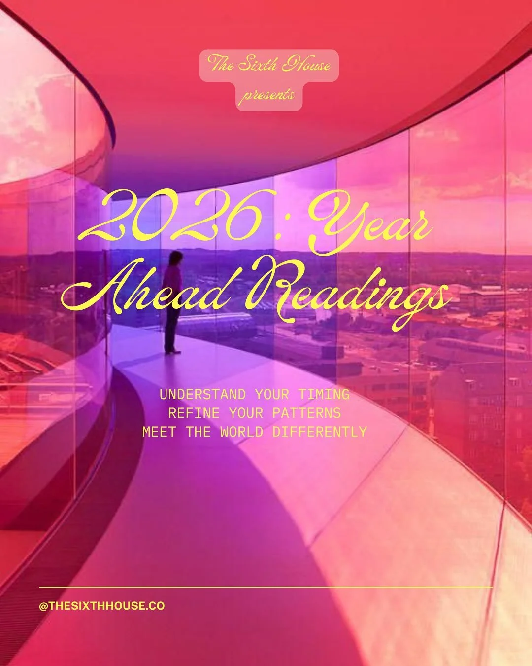 by popular demand, i've opened limited spots for 2026 year ahead readings at a reduced rate bc, well, *gestures at everything*. during the reading, we'll look at your chart + upcoming transits for 2026 and discuss how timing, relationships and energy