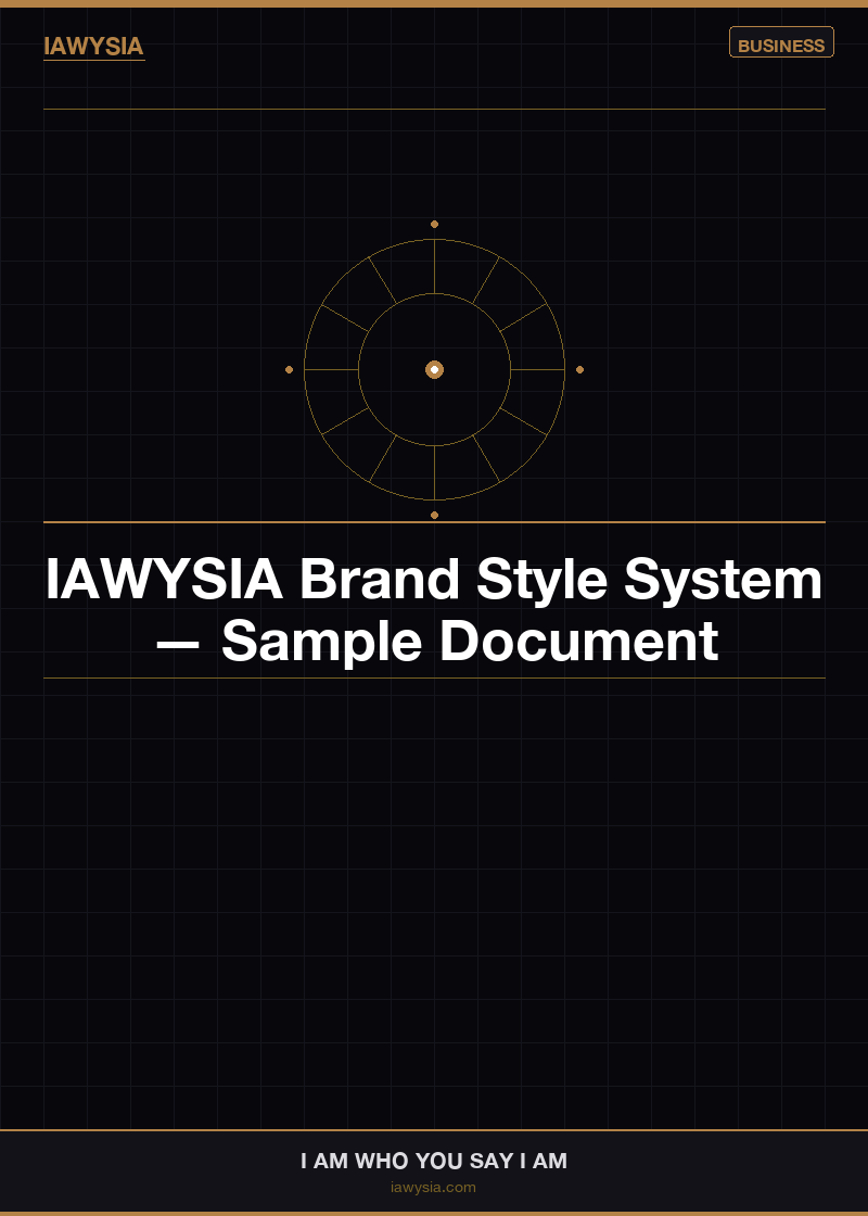 IAWYSIA Brand Style System — Sample Document