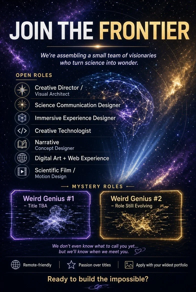 HoloHarmoniq · Coming Soon
Join the Creative Core
Remote / Online · Partner Share Program · Research & Creative Consortia
HoloHarmoniq Ltd. is an advanced deep-tech enterprise pioneering transformative paradigms at the intersection of quantum biology