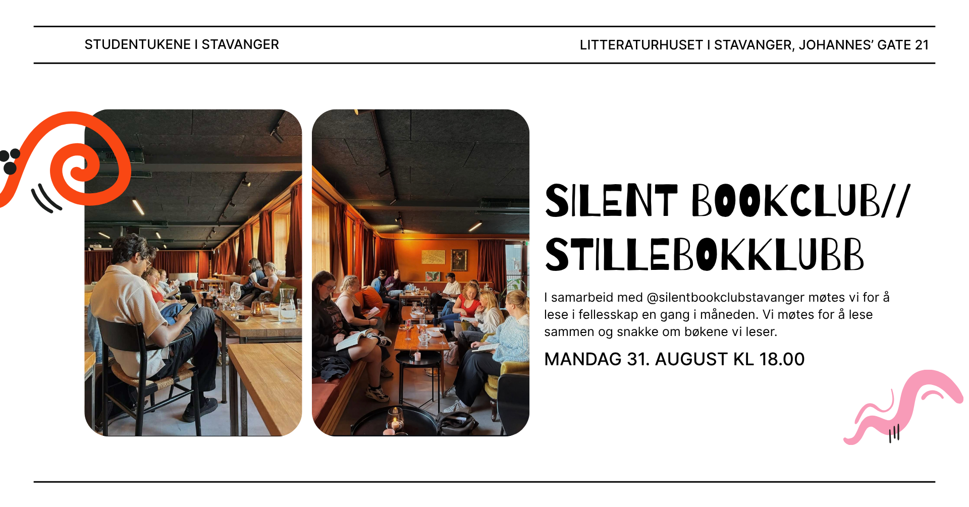 Silent Bookclub // Stillebokklubb : August