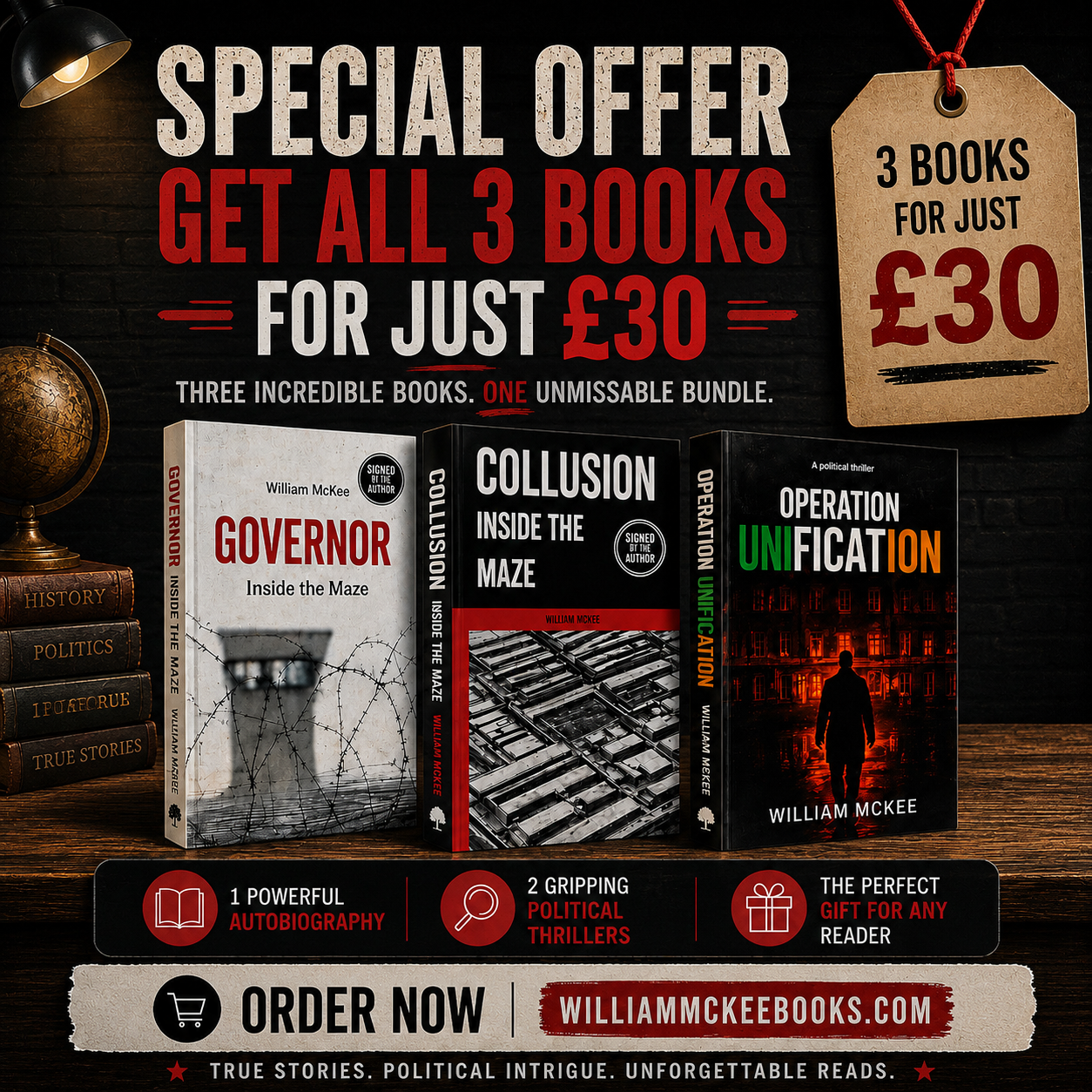 SPECIAL OFFER - 3 BOOKS FOR £30