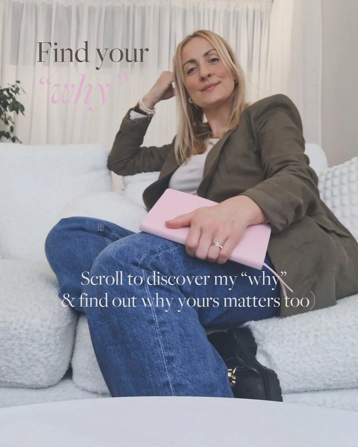Find your why&hellip;
〰️
Scroll to discover my &quot;why&quot; (&amp; why yours matters too)
〰️
So, &quot;why copywriting?&quot; It's more than just crafting cool sentences. My journey began in the newsroom, where as a reporter I saw firsthand the po