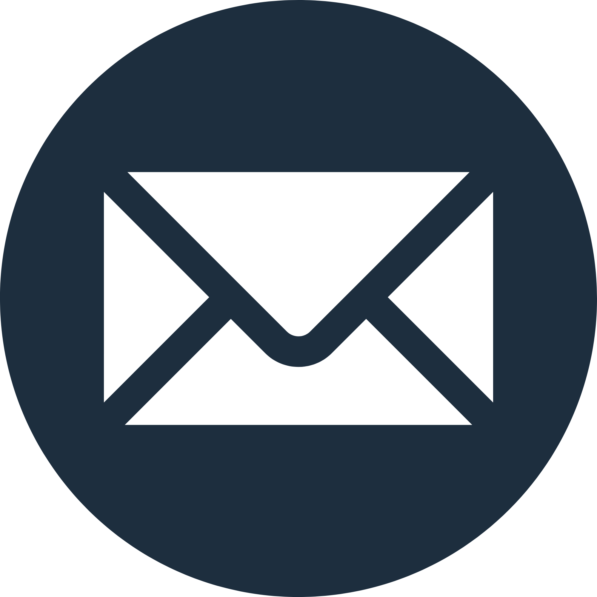 Icon of a closed envelope on a dark background.