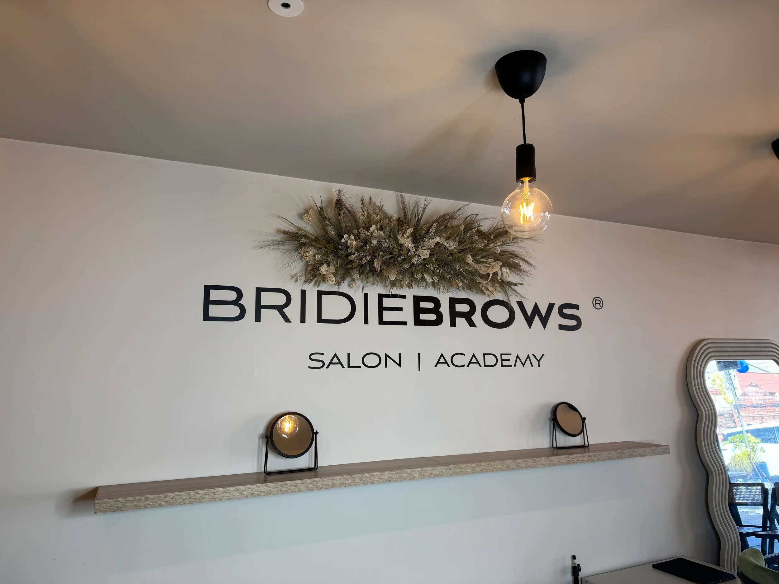 bridie brows floral signage display 1.webp