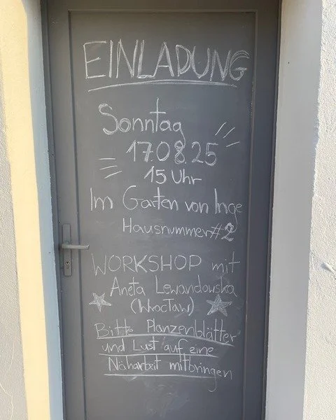 EINLADUNG zum Workshop mit @aneta__lewandowska 

Wenige Wochen vor der Vernissage &quot;Wer geh&ouml;rt aufs Land?&quot; gibt unsere Residenzk&uuml;nstlerin aus @wroclaw_official am kommenden Sonntag einen Workshop im Garten von #ingemahn in Gro&szli