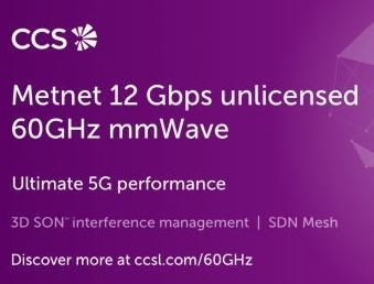 CCS welcomes Ontix to lead programme for Metnet 12Gbps unlicensed 60GHz mmWave backhaul