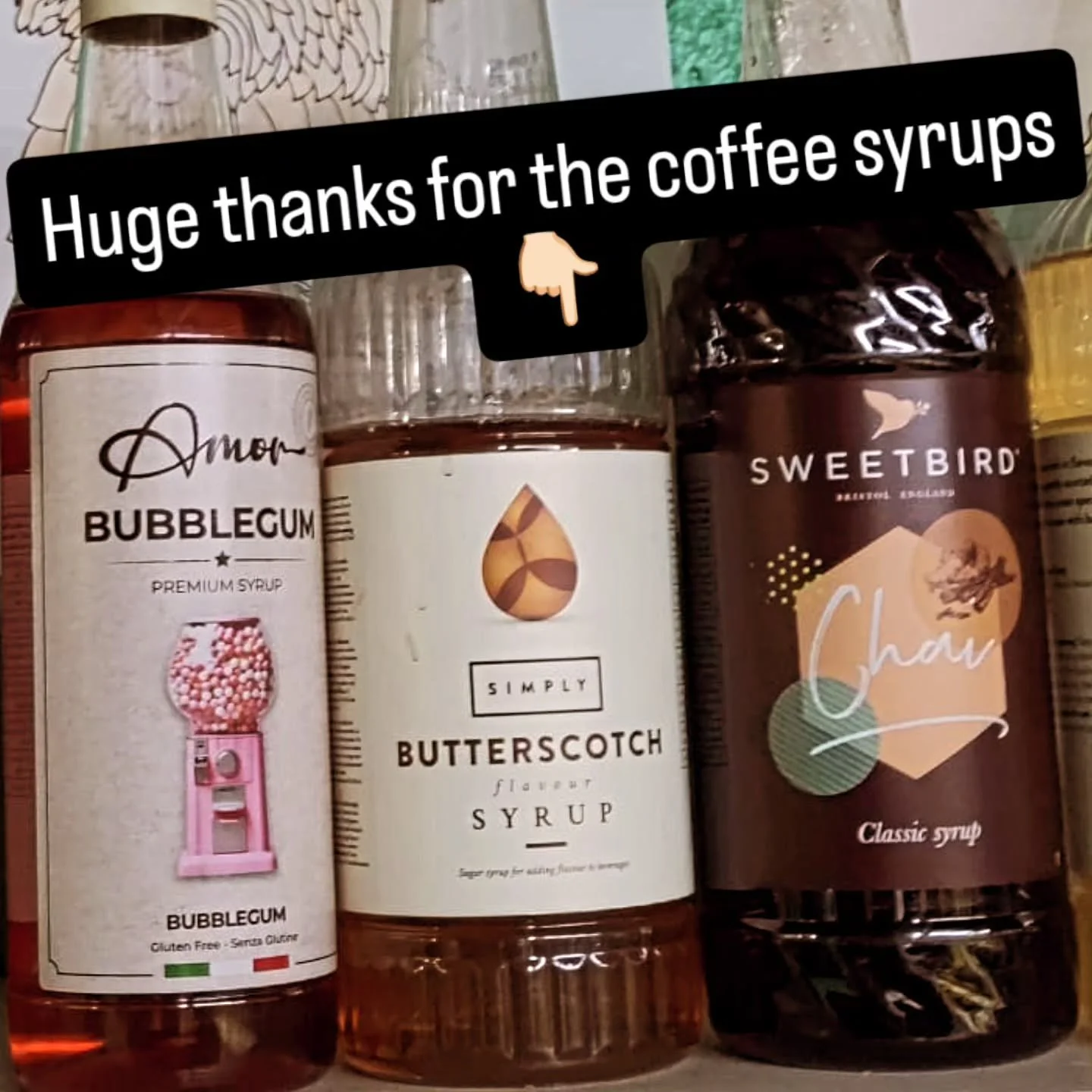 Massive shout out to Immersive Caf&eacute; Co in Manchester for dropping off syrups for our guests to have proper coffees 💪🏻😳