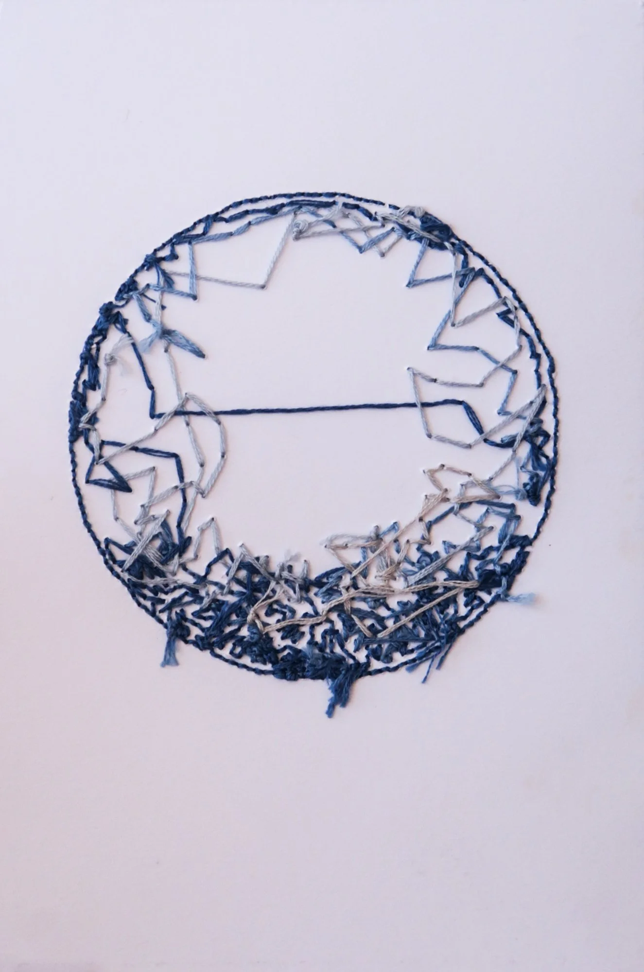 photo embroidery on paper by Yanina Shevchenko, an artwork from her project We Are One