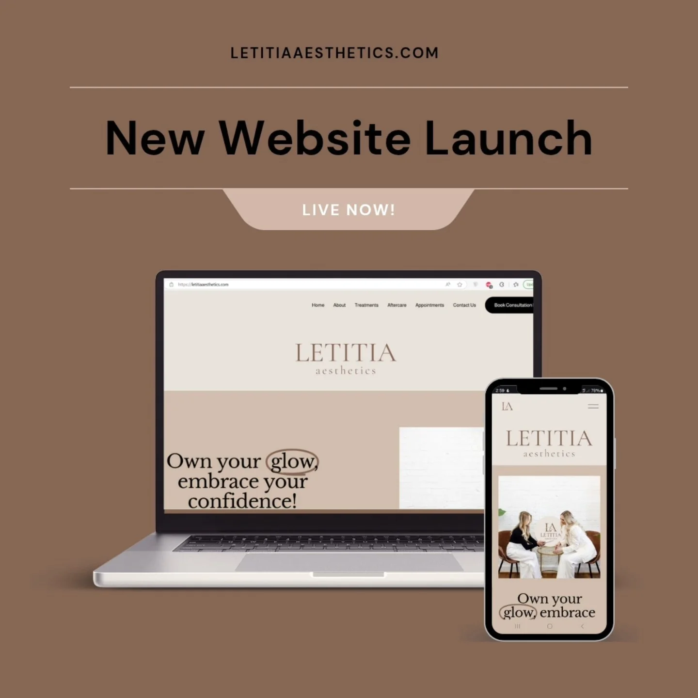 ✨️It's finally live✨️

I&rsquo;ve been working on this for a while, and I&rsquo;m so excited to finally reveal Letitia Aesthetics brand-new website!

💻 Explore it now: www.letitiaaesthetics.com

Now, booking your treatments, learning about services,