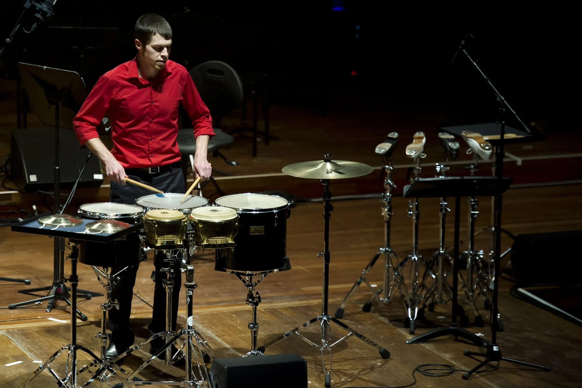 Matt Penland playing a setup piece during the final of the Tromp Percussion Eindhoven 2014 competition