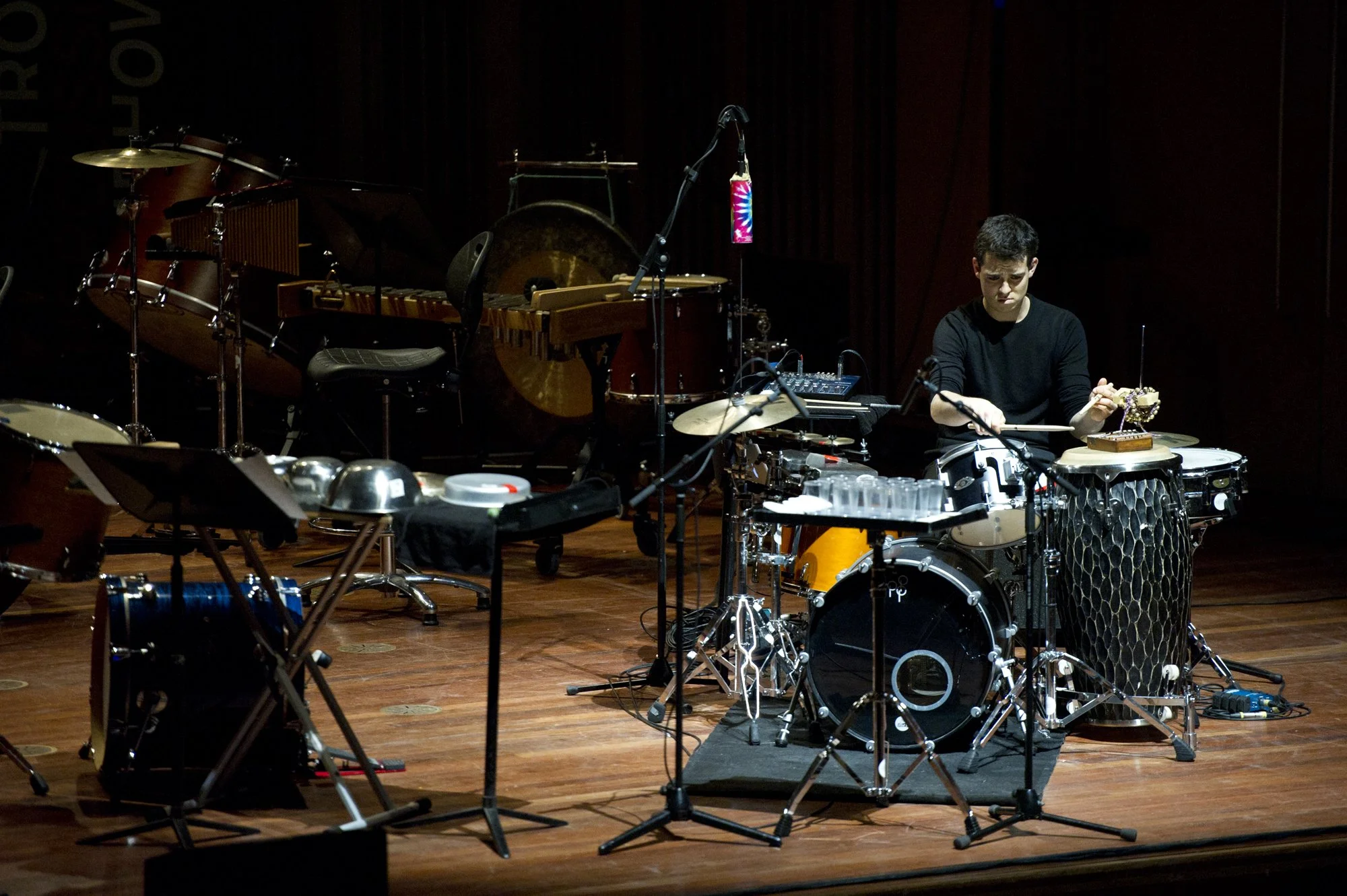 Garrett Mendelow playing a setup piece during the final of the Tromp Percussion Eindhoven 2012 competition