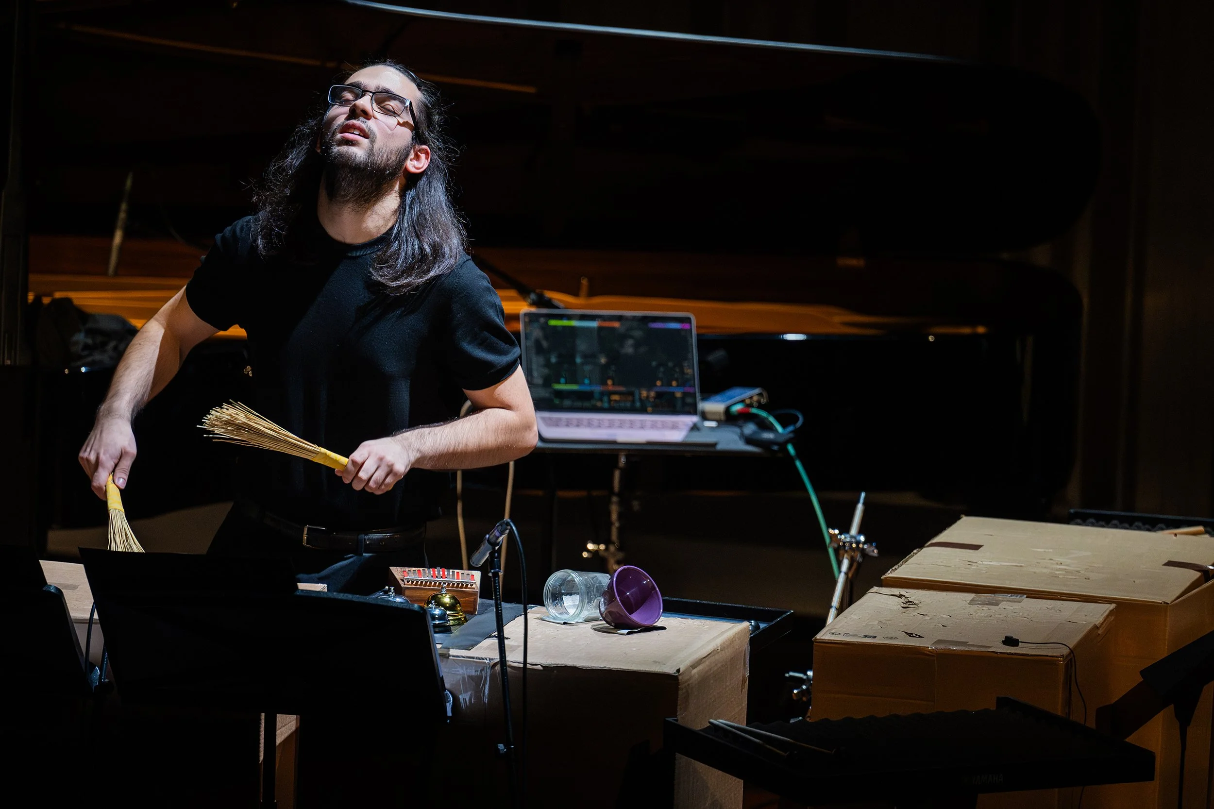 Miguel Traquina playing Box Office on stage during the final of the Tromp Percussion Eindhoven  2024 competition
