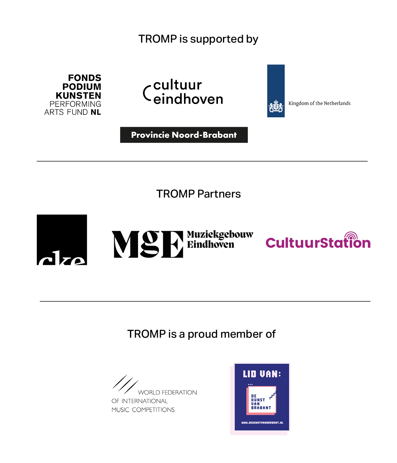 A promotional poster for the Dutch cultural and arts fund, featuring logos, text in Dutch and English, and various graphic elements related to culture, arts, and music.