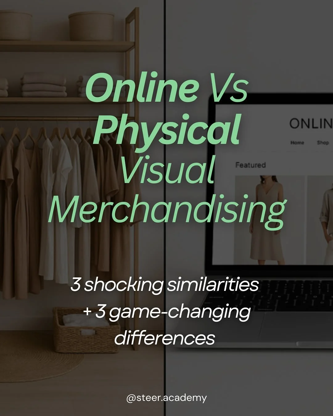 I can do Visual Merchandising in high heels... said no VM ever 👠😂
Online vs Physical VM: The fundamental similarities and differences.

 ✨ 3 similarities that prove we&rsquo;re all doing the same 
💥 3 differences that will make you choose your sid