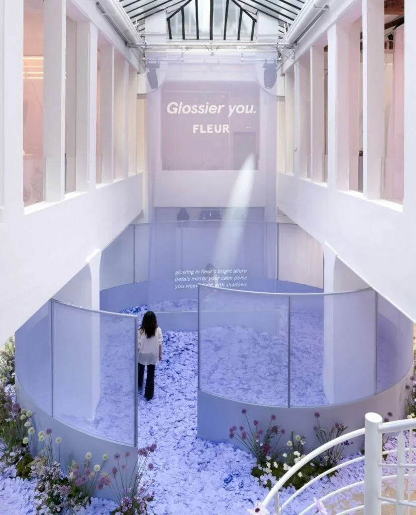 Pop-Ups that celebrate AI for good: Glossier "You Fleur"