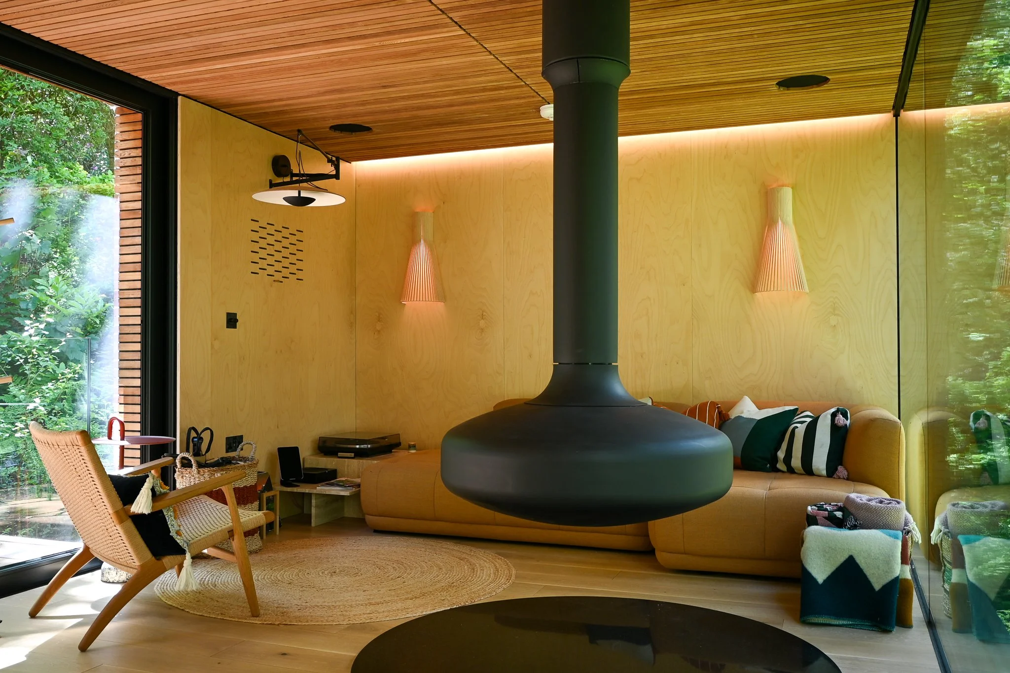 Looking Glass Lodge Living Room with Fireplace