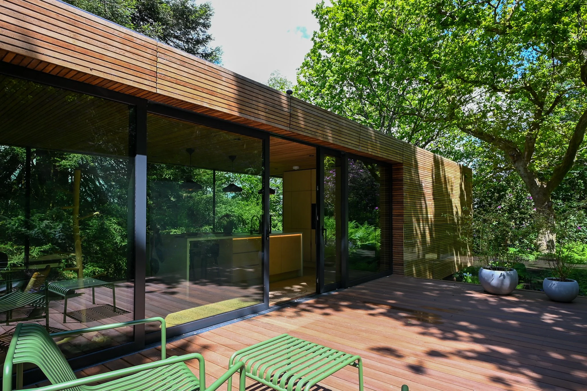 Looking Glass Lodge Front Elevation Terrace View