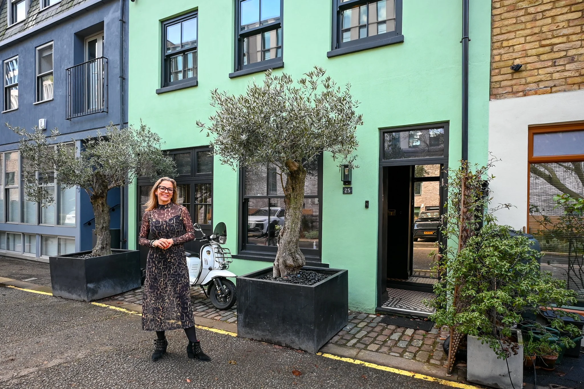 Julion and her Black Mews House in Paddington, Central London.